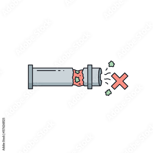 Clogged Exit. Septic pipe failure alert