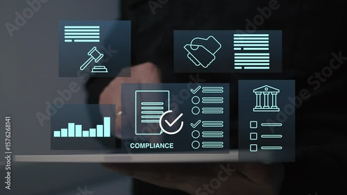Digital compliance and data regulation concept