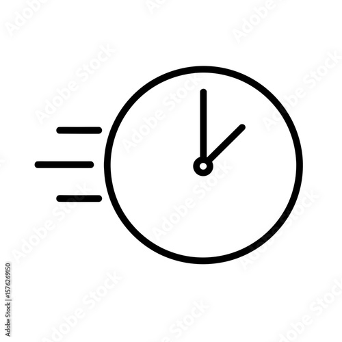 Fast Clock Representing Time Efficiency and Urgency