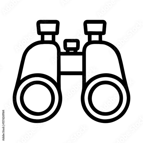 Binoculars Icon for Observation Exploration and Adventure