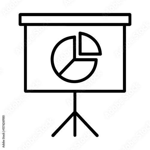 Pie Chart Presentation Board Displaying Business Data Analytics