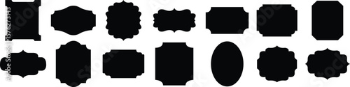 Set of Decorative frames flat icons with editable stock. Retro ornamental frames, vintage ornament and ornate borders. Wedding frame, antique museum picture borders vectors