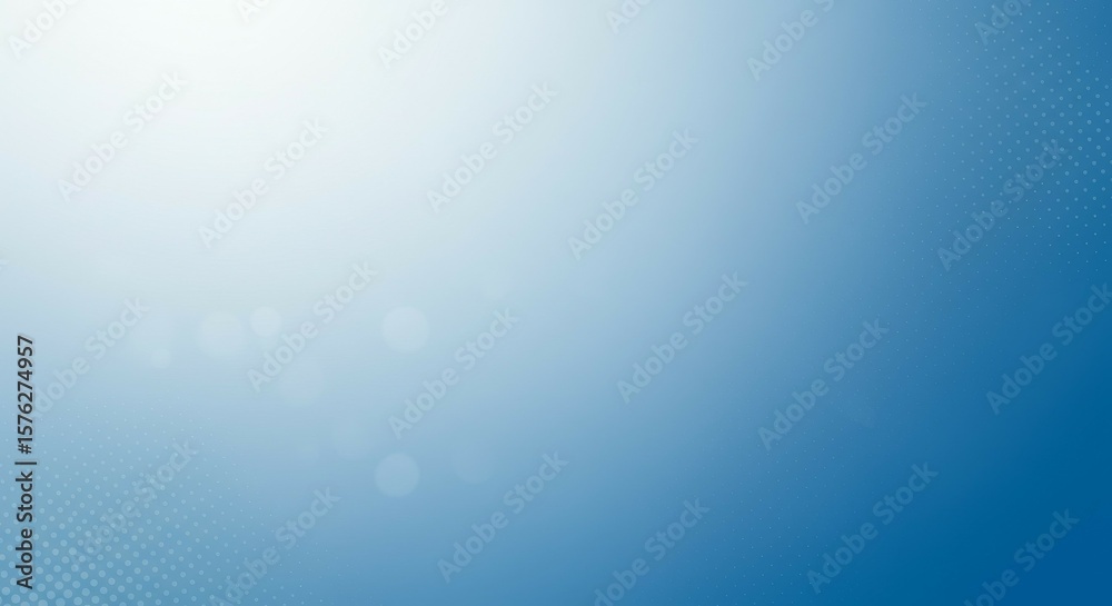 Obraz premium Abstract Blue Gradient Background with Bokeh Lights and Subtle Dots