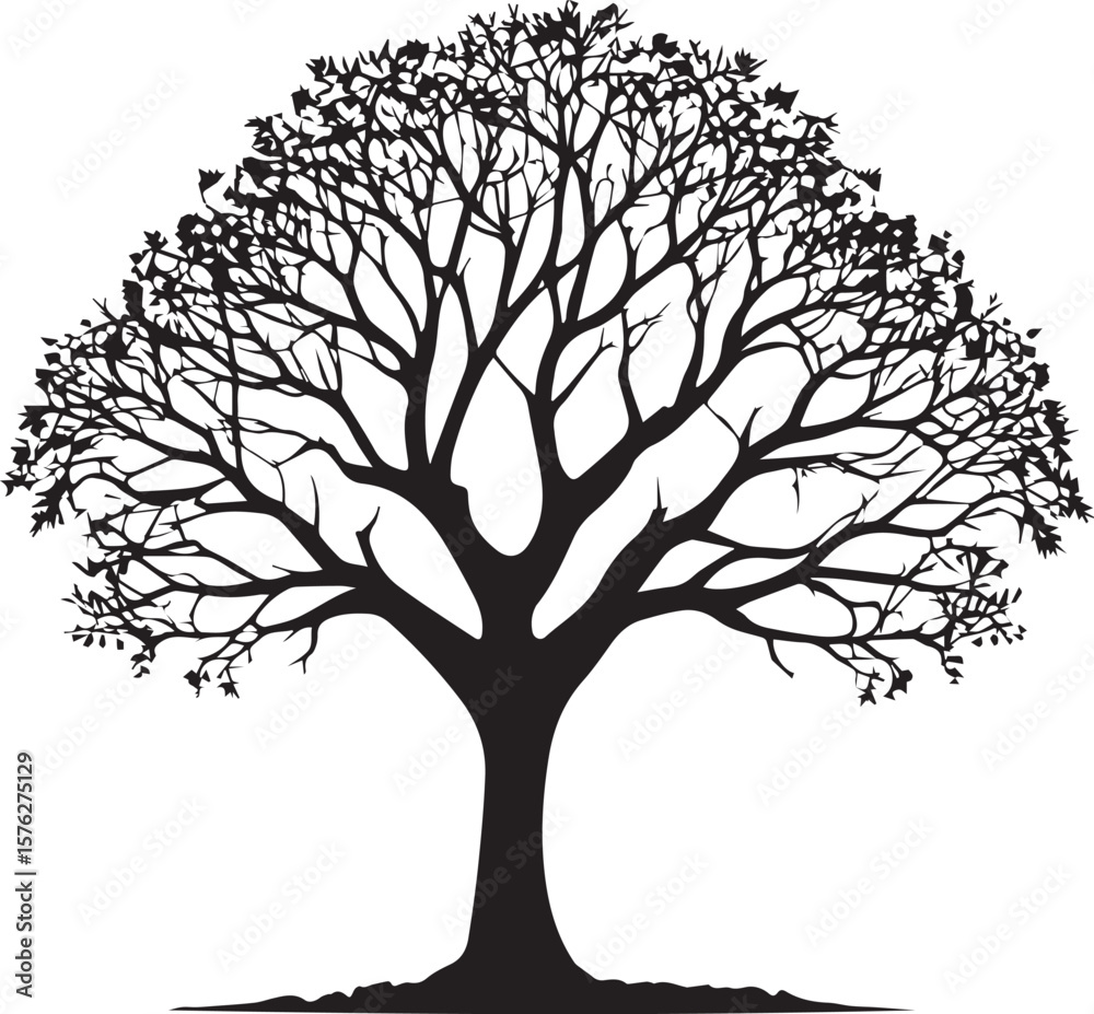 Obraz premium Tree silhouette Vector | Minimalist & Trendy Tree Silhouette Design | Unique & Stylish Tree Artwork for Vector design