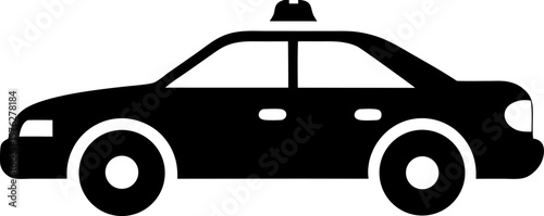 Police Car with Siren Icon Vector