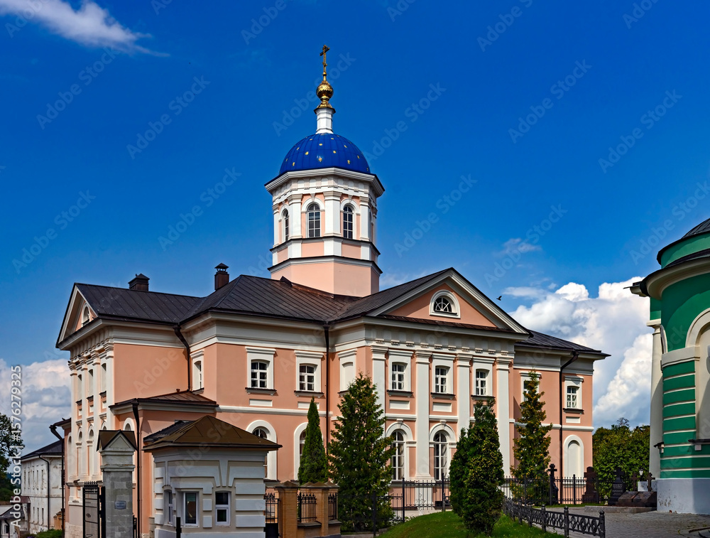 Fototapeta premium Church in honour of the Venerable Mary of Egypt, built in 1824. Introduction to the Temple monastery also known as Optina Pustyn, city Kozelsk, Russia