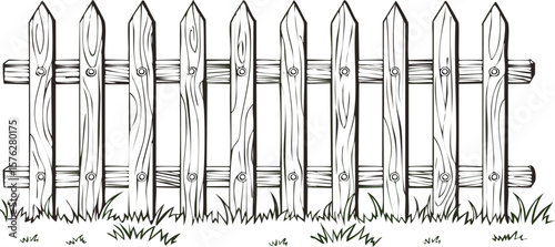 old wooden fence, weathered wood railing, farm yard garden fence, transparent background, cutout png.rustic, timber, weathered, fence, railing, background, brown, farm, clip, concepts, faded, grey, 