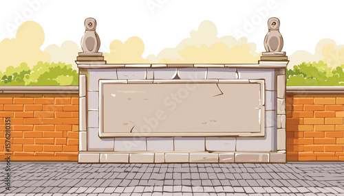 old granite stone sign board plate weathered ancient blank stone brick cut out.weathered, old, architecture, grey, grunge, historical, horizontal, no people, panel, photography, plaque, rough, signs,