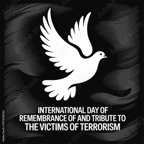 International Day of Remembrance and Tribute to the Victims of Terrorism Vector Illustration. Memorial, Tribute, and Awareness Concept.