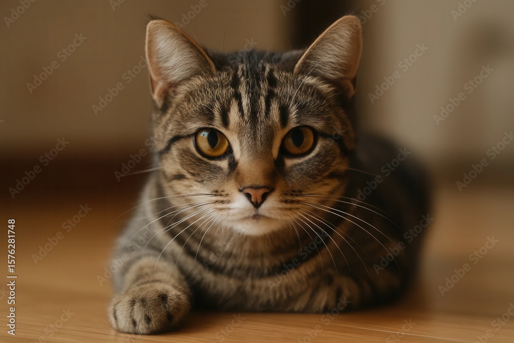 Fototapeta premium A Tabby Cat's Gentle Eyes
