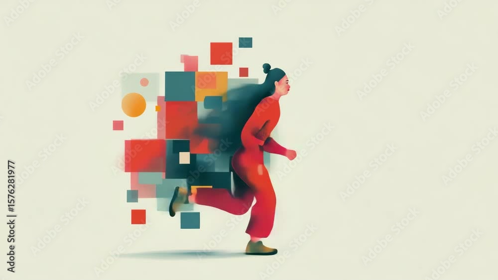 Dynamic Runner with Geometric Trail Dynamic Runner with Geometric Trail