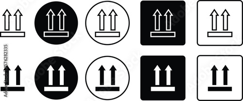 Upward two arrows vector icons set, double direction, growth, and progress symbols collection, solid and outline graphic group, editable design elements for business, success, and navigation projects