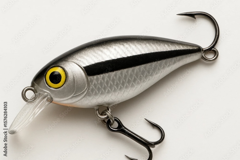 A Silver-Tipped Fishing Lure Ready for Action A Silver-Tipped Fishing Lure Ready for Action