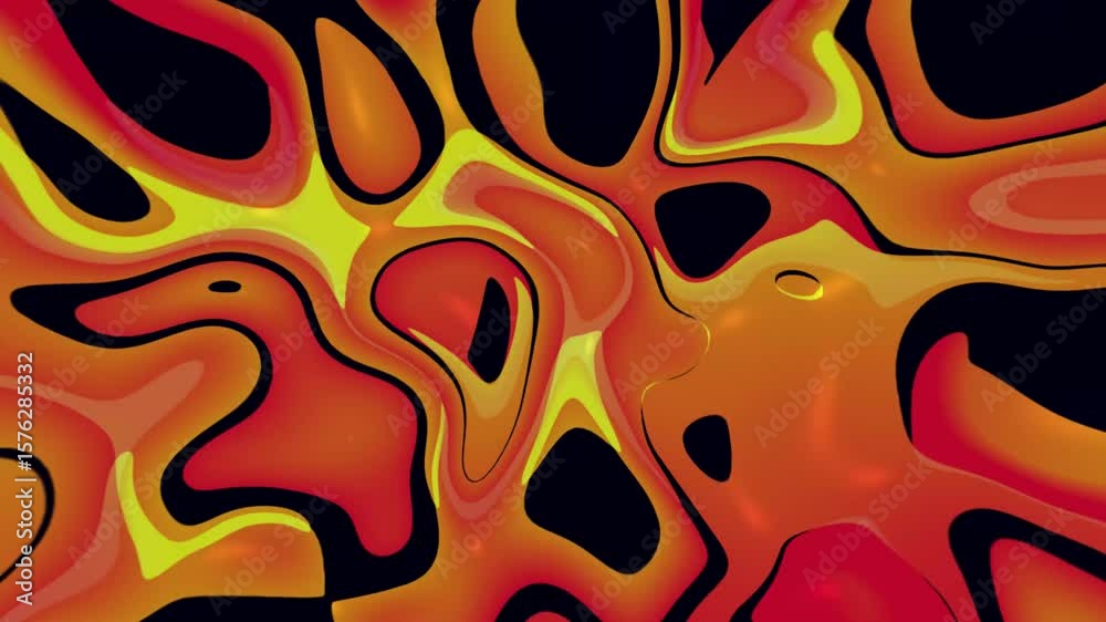Vibrant Fluid Abstraction A Dance of Colors and Shapes in Motion