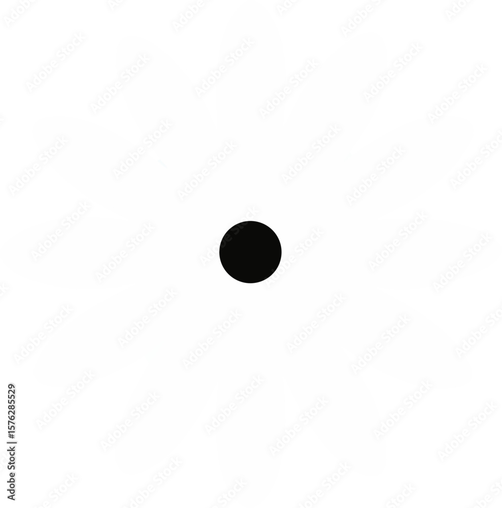 Subtle white-petaled flower with a clean black circular center on white background, minimalist and symbolic. Subtle white-petaled flower with a clean black circular center on white background, minimalist and symbolic.