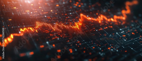 Abstract graphic of a volatile market trend.