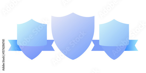 blue and white shield