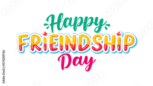 Happy friendship day greeting card vector design template for best friends forever celebration and wishes