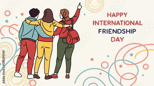 Happy international friendship day celebrate friendship bond with friends and besties forever together