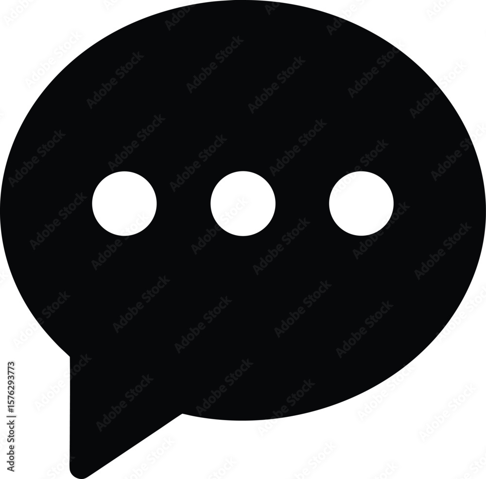 Fototapeta premium Speech Bubble Icon with Ellipsis