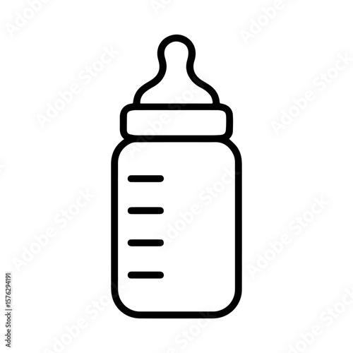 line icon baby bottle on white background vector
Vector line icon on white background