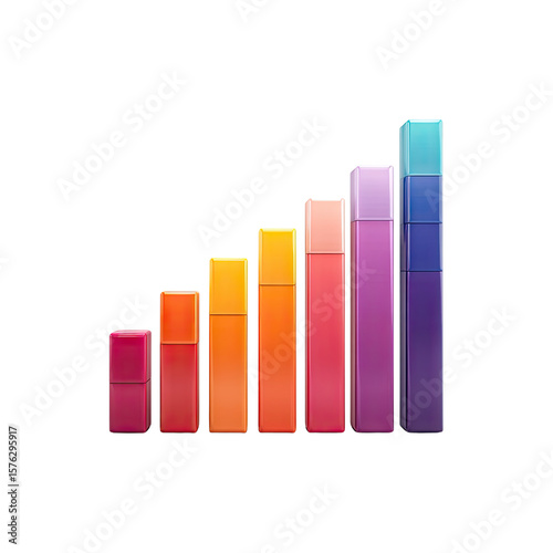 Free Download Colorful Bar Graph Representation of Data Growth and Progress in Business or Finance - GFXLoad