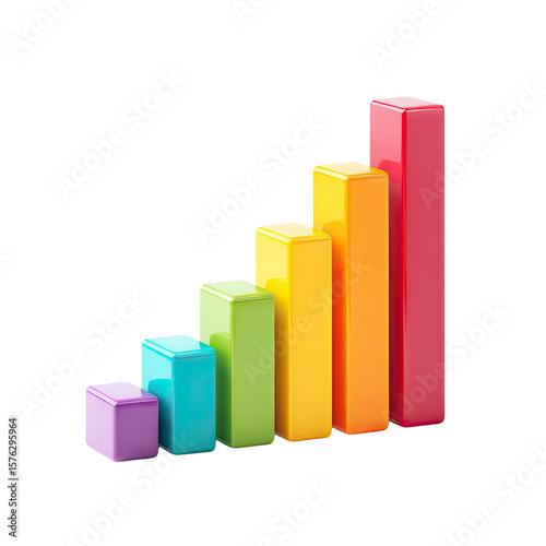 Free Download Colorful Bar Graph Illustrating Growth and Progress in Data Visualization for Business and Financial Analysis - GFXLoad