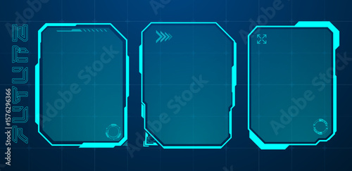Futuristic touch screen of user interface. Vector illustration