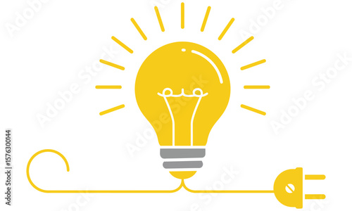 Creative light bulb idea vector illustration symbolizing innovation, energy, and solutions