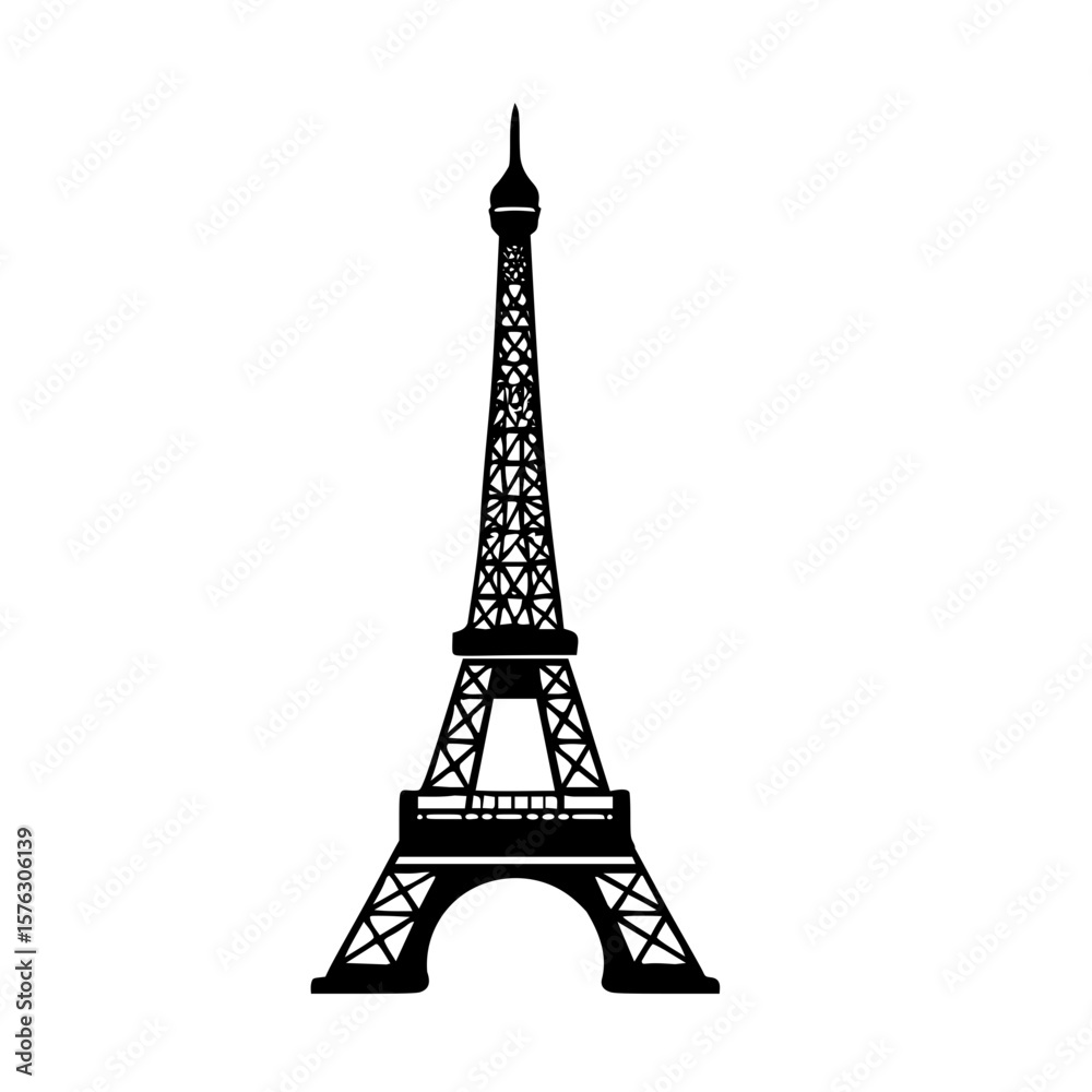 Fototapeta premium eiffel tower isolated on white