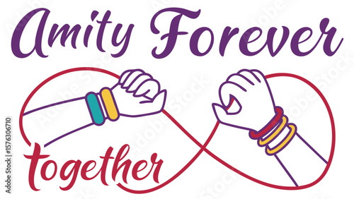 Amity forever friendship bond infinity symbol together hands forever love friendship goals best friends forever design