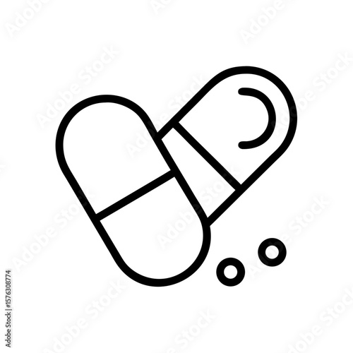 A medicinal capsule isolated on white background, ready to deliver its dose