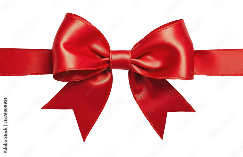 Fototapeta premium red bow on white background