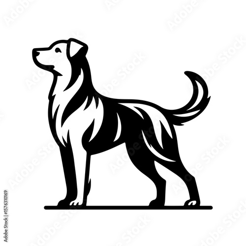 Standing Dog Outline