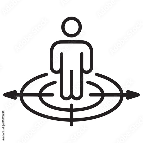 Human Target Icon — Audience Focus or Targeting Concept