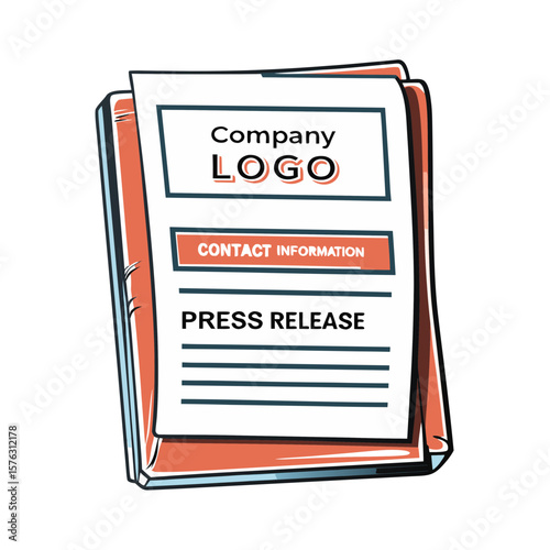 Business Press Release Document with Company Logo for Corporate Communications, News Websites, Marketing Material, and Media Distribution  