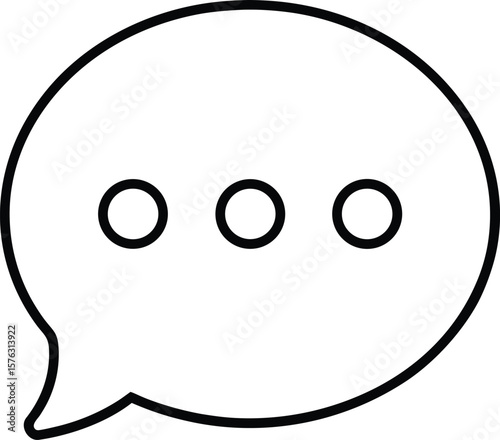 chat dots icon, message and conversation vector symbol