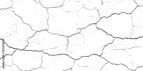 white textured wall with cracks and brick foundation, creating a distressed and some dark spots, textured appearance. it looks aged	