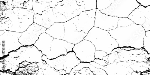 white textured wall with cracks and brick foundation, creating a distressed and some dark spots, textured appearance. it looks aged	