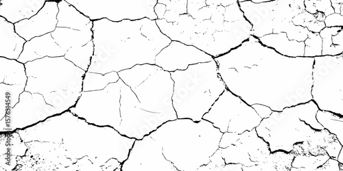 white textured wall with cracks and brick foundation, creating a distressed and some dark spots, textured appearance. it looks aged	