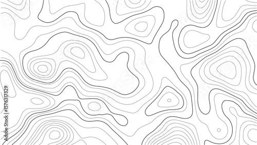 Topography map background in vintage expedition style featuring hand-drawn contour lines, detailed terrain elevation, retro geographic grid perfect for wilderness, hiking, and outdoor themed designs