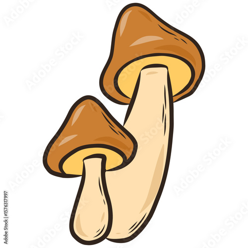 mushroom hand drawn SVG doodle, cartoon element, clipart, sticker for autumn, thanksgiving decor
