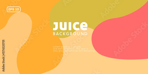 Abstract Juice Background Design Orange, Yellow, Red, Beige
