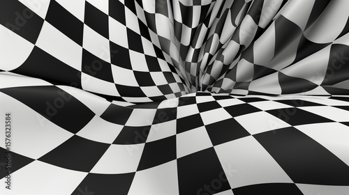 black and white checkered flag