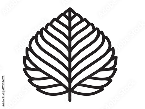 Modern Holistic Health Leaf Design Icon for Wellness