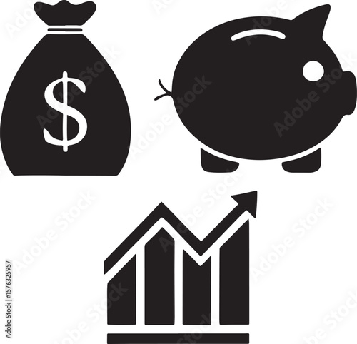 Money growth savings piggy bank investment finance