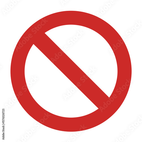 Free Download Red no symbol icon on white background   - GFXLoad