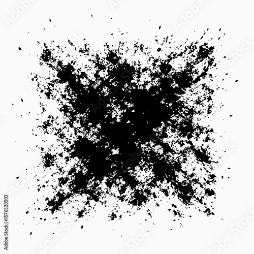 Spray Paint Abstract Vector Elements Isolated Grunge Textures and Splatter Set on White Background