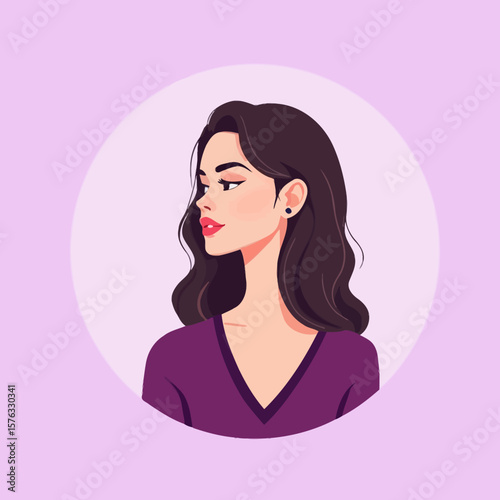 girl with long hair silhouette vector 