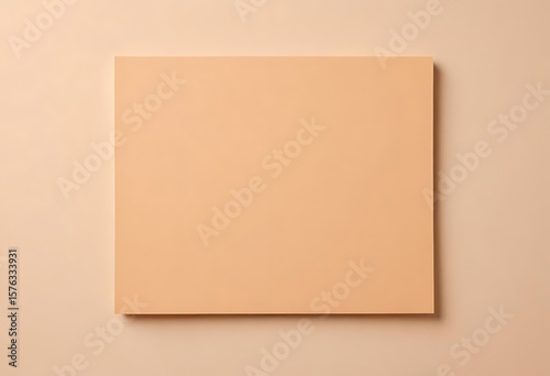 Orange Rectangular Panel on Beige Background